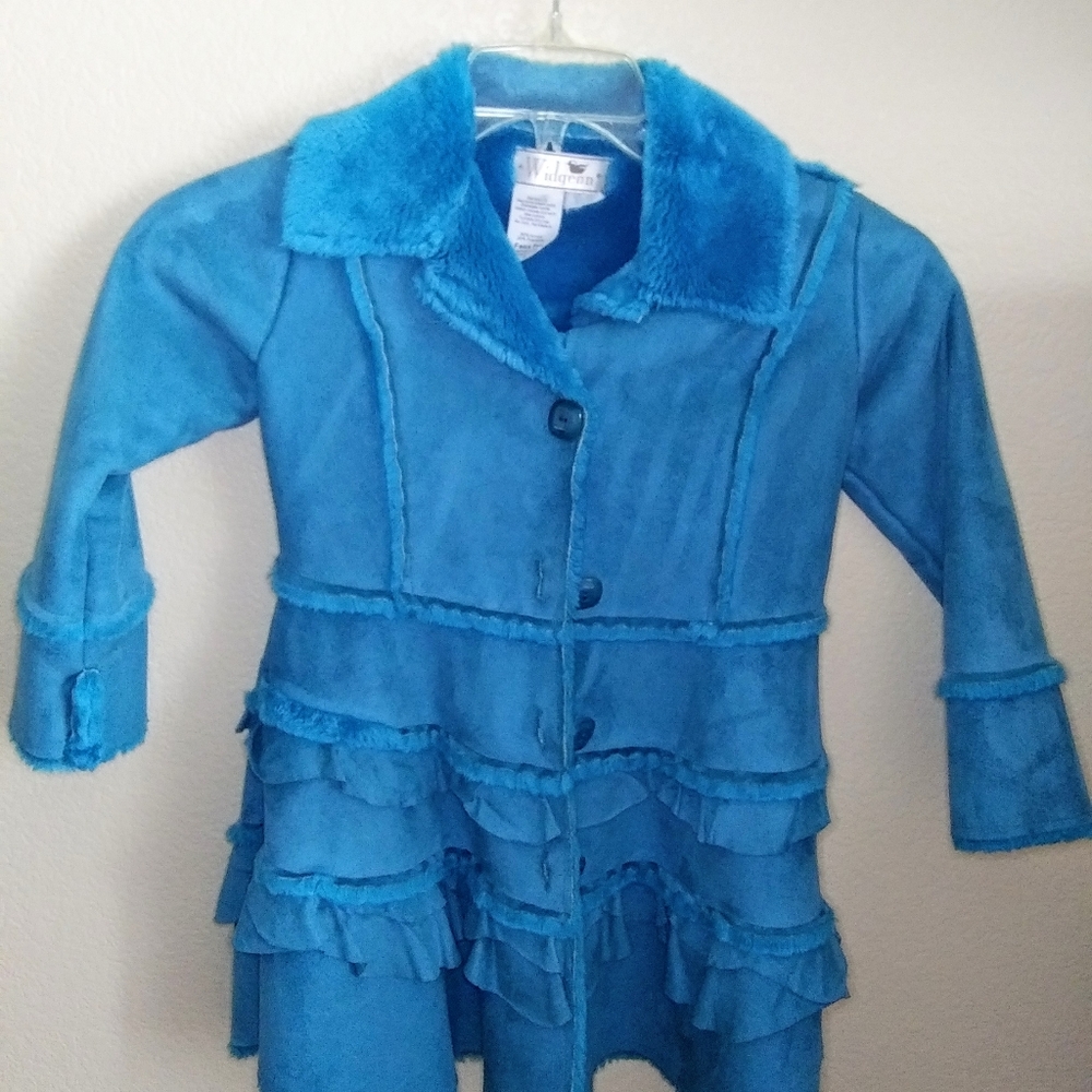 Widgeon Turquoise Blue Coat with Fur